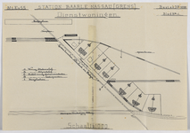 858544 Situatie van de dienstwoningen van het S.S.-station Baarle-Nassau Grens langs de Grensweg te Baarle-Nassau.